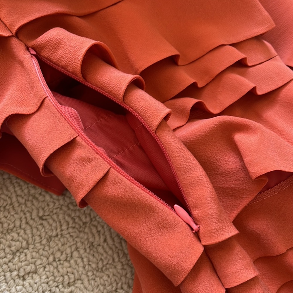 French Connection Silk Ruffle Dress - Picture 6 of 6